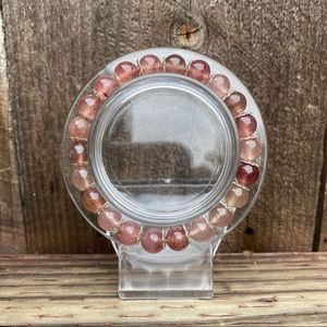 Strawberry Quartz Crystal Handmade Beaded Bracelet Natural Quartz Stone
